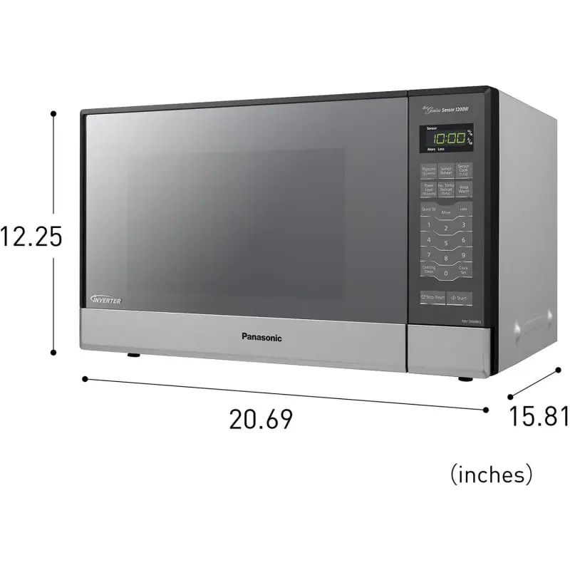 Panasonic Genius Sensor 1.2 Cu. Ft. 1200W Countertop/Built-In Microwave Oven with Inverter Technology - Image 2