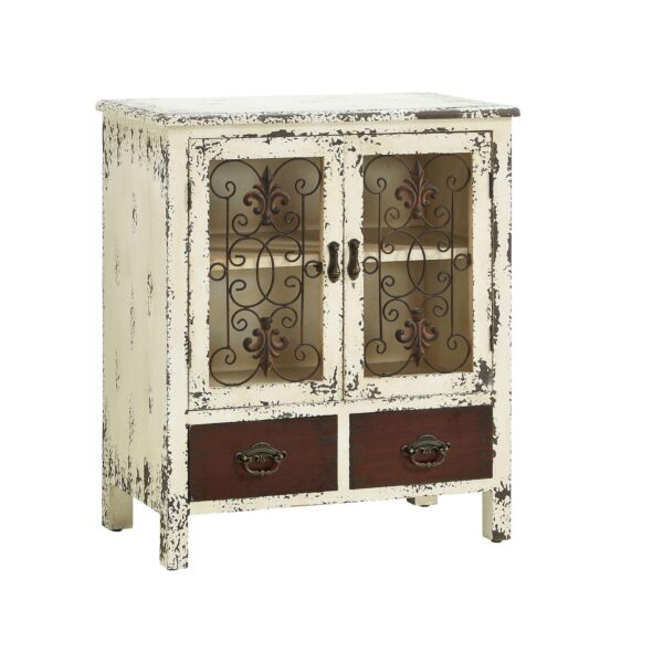 Parcel 2-Drawer Distressed Floor Cabinet