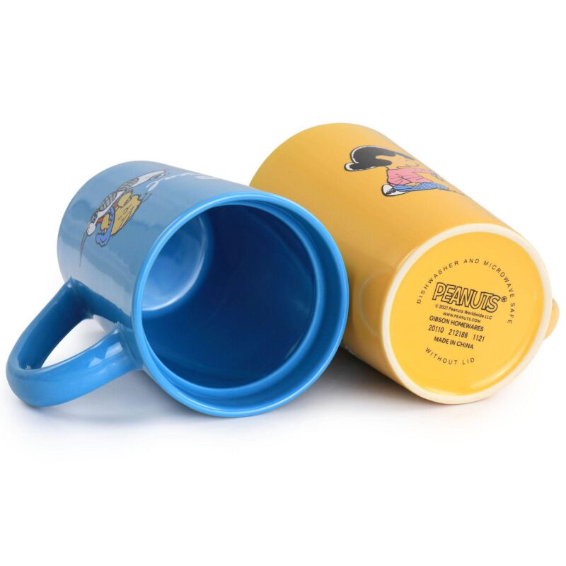 Peanuts Gentle Reminders Stoneware 4 Piece 18oz Travel Cups in Assorted Designs - Image 5