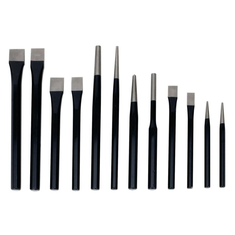 Performance Tool W7540 28-Piece Punch and Chisel Set - Strong 6150 Chrome Vanadium Steel, Heat Treated and Tempered, with Storage Tray Included - Image 2