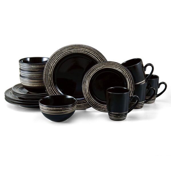 Pfaltzgraff Bryson Black 16-pc. Dinnerware Set