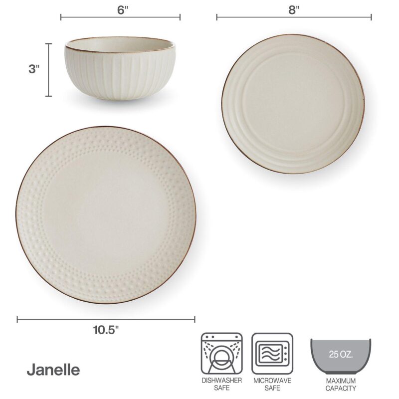 Pfaltzgraff Janelle 12-Piece Dinnerware Set - Image 6