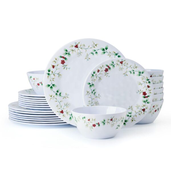 Pfaltzgraff Winterberry 24-Piece Melamine Dinnerware Set, Service for 8