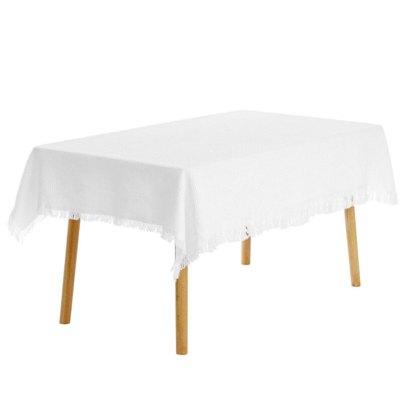 Picnic Dinner Cotton Linen Tassels Oil-proof Table Cover 1 Pc 51  X 71 - Image 6