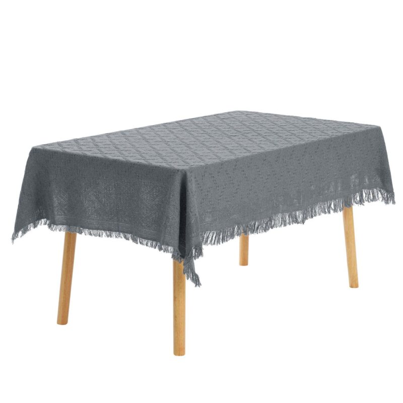 Picnic Dinner Cotton Linen Tassels Oil-proof Table Cover 1 Pc 51  X 71 - Image 10
