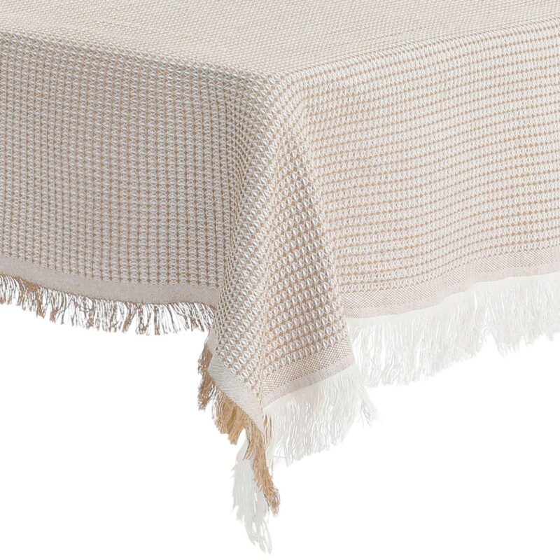 Picnic Dinner Cotton Linen Tassels Oil-proof Table Cover 1 Pc 51  X 71 - Image 4