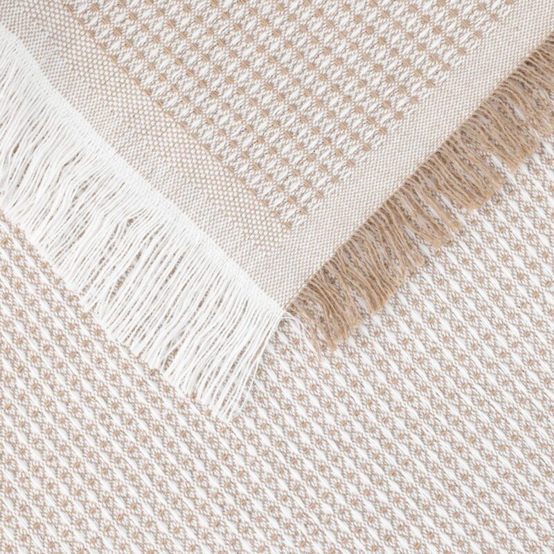 Picnic Dinner Cotton Linen Tassels Oil-proof Table Cover 1 Pc 51  X 71 - Image 3