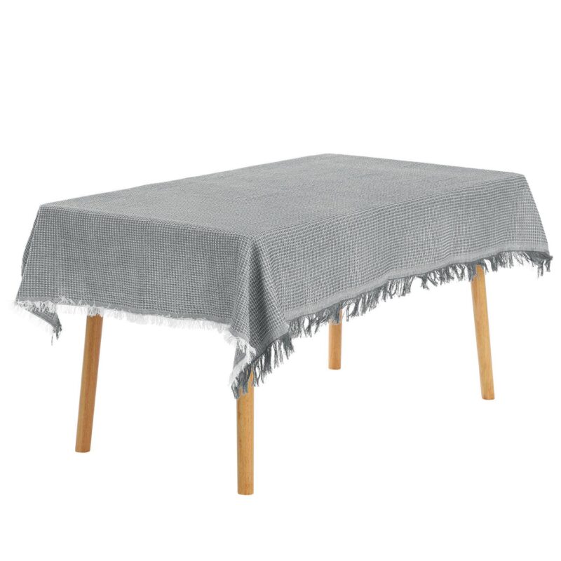 Picnic Dinner Cotton Linen Tassels Oil-proof Table Cover 1 Pc 51  X 71 - Image 9