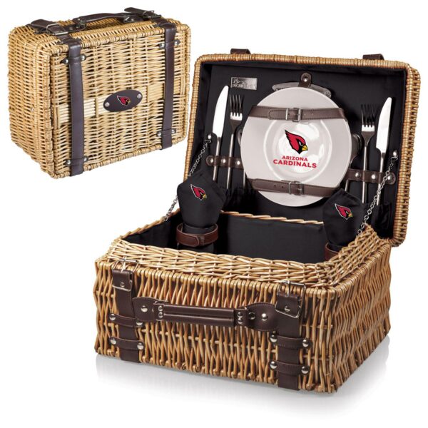 Picnic Time Arizona Cardinals Champion Willow Picnic Basket with Service for 2