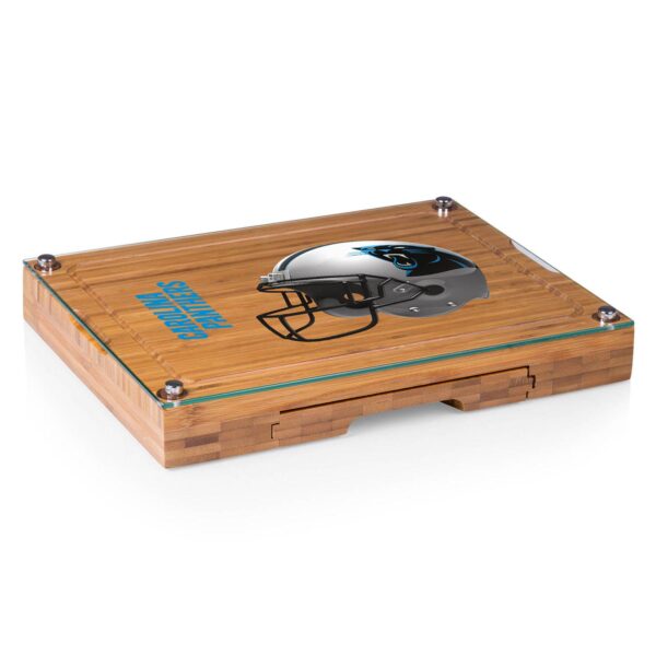 Picnic Time Carolina Panthers Concerto Bamboo Cutting Board and Cheese Tools Set