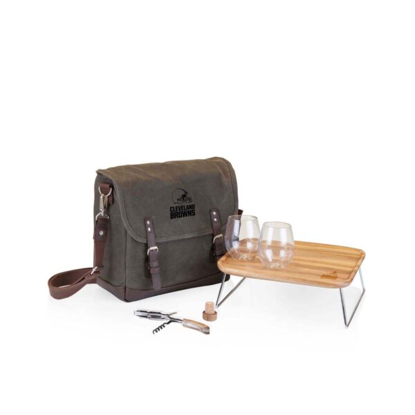 Picnic Time Cleveland Browns Adventure Wine Tote Set