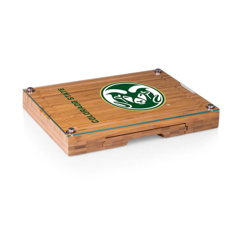 Picnic Time Colorado State Rams Concerto Glass-Top Cheese Cutting Board and Tools Set
