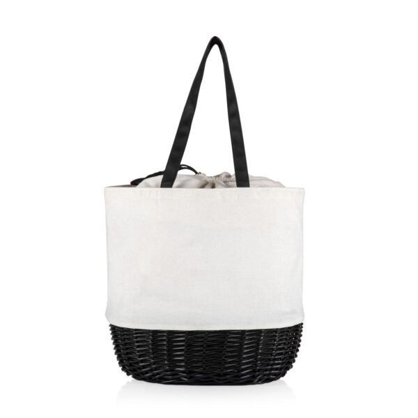 Picnic Time Coronado Canvas and Willow Basket Tote