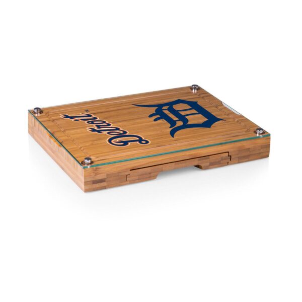 Picnic Time Detroit Tigers Concerto Glass-Top Cheese Cutting Board and Tools Set