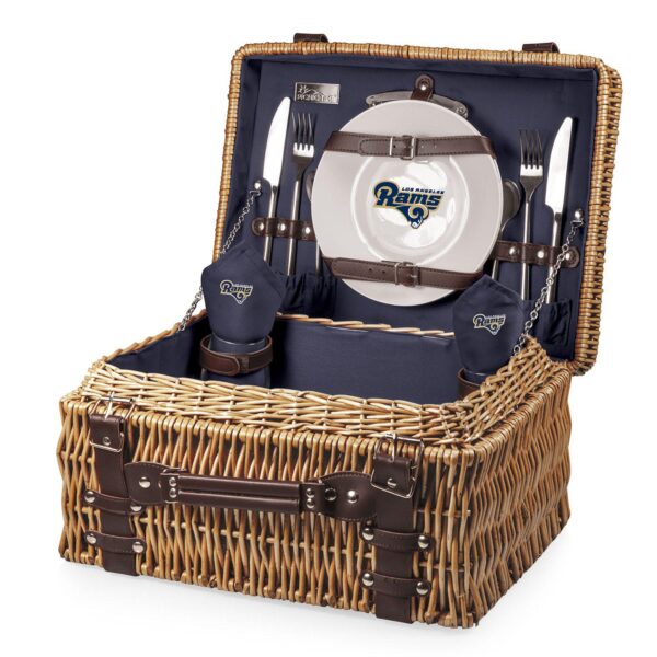 Picnic Time Los Angeles Rams Champion Picnic Basket with Service for 2