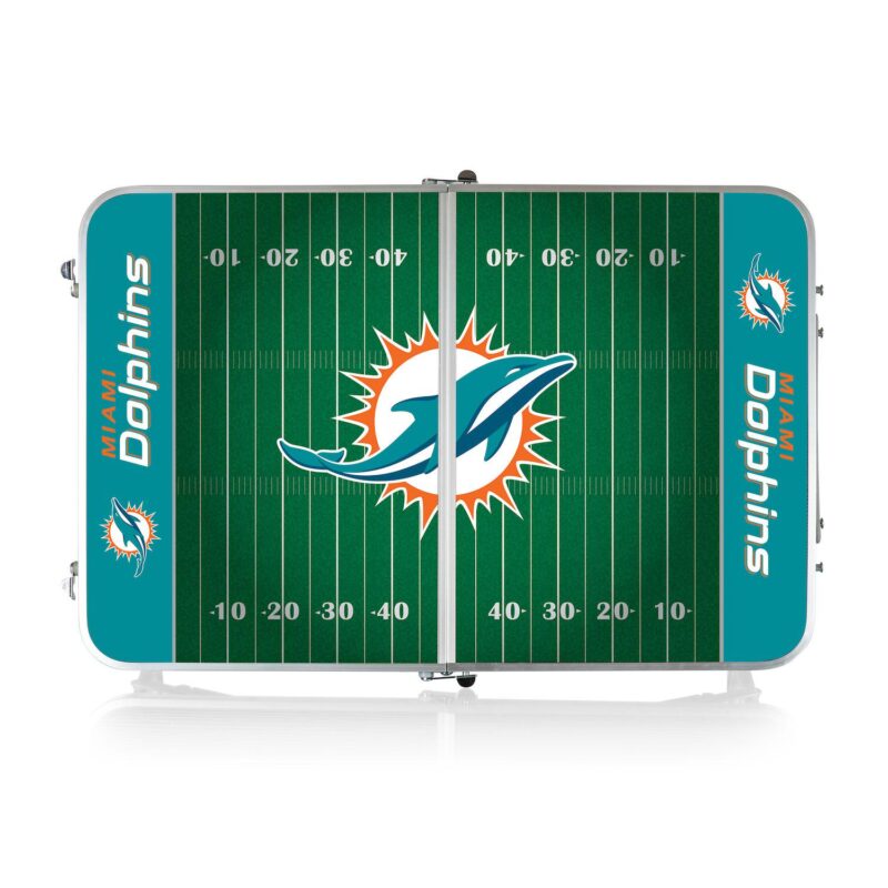 Picnic Time Miami Dolphins Mini Portable Folding Table - Image 2