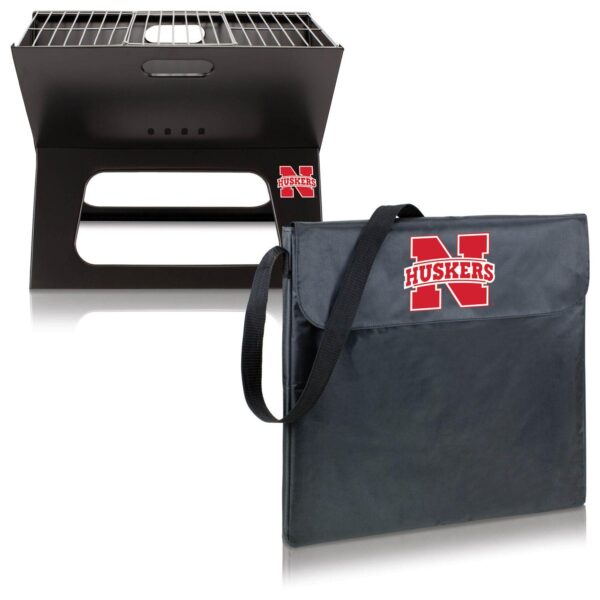 Picnic Time Nebraska Cornhuskers Portable X-Grill