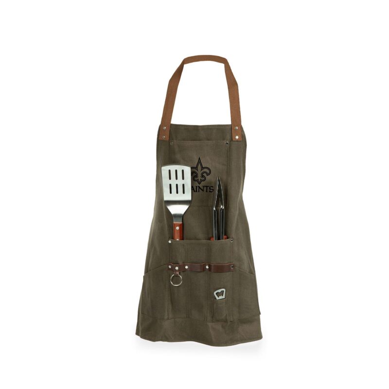 Picnic Time New Orleans Saints Apron and BBQ Tools Set - Image 2