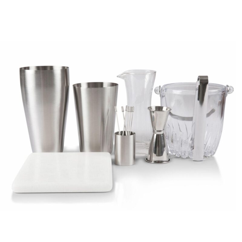 Picnic Time New York Mets Madison Acacia Tabletop Bar Set - Image 4