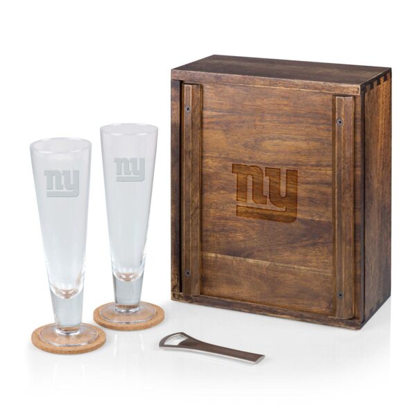 Picnic Time New York Giants Pilsner Beer Glass Gift Set