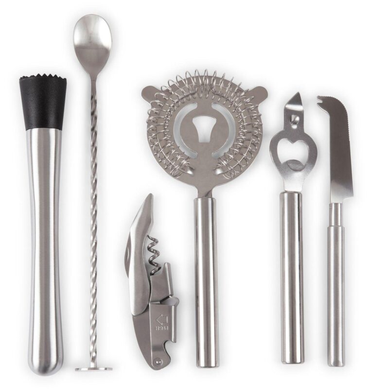 Picnic Time New York Mets Madison Acacia Tabletop Bar Set - Image 3