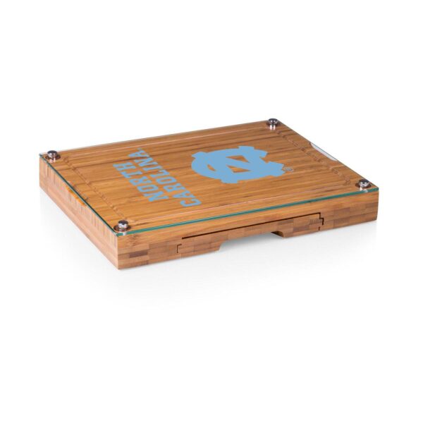 Picnic Time North Carolina Tar Heels Concerto Glass-Top Cheese Cutting Board and Tools Set