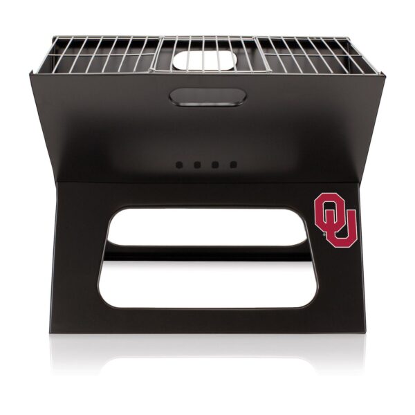 Picnic Time Oklahoma Sooners Portable X-Grill