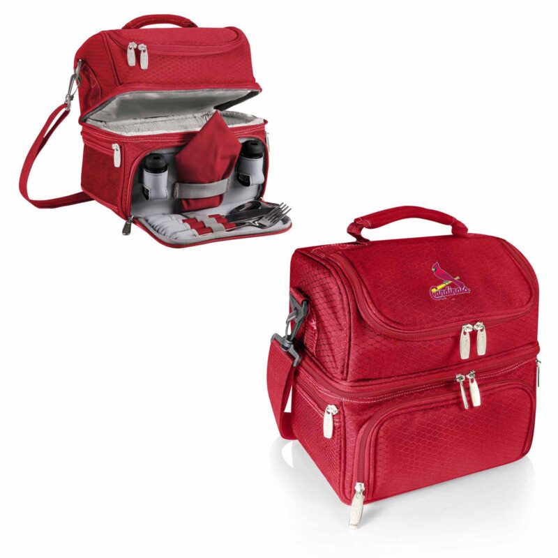 Picnic Time St. Louis Cardinals Pranzo 7-Piece Insulated Cooler Lunch Tote Set - Image 2