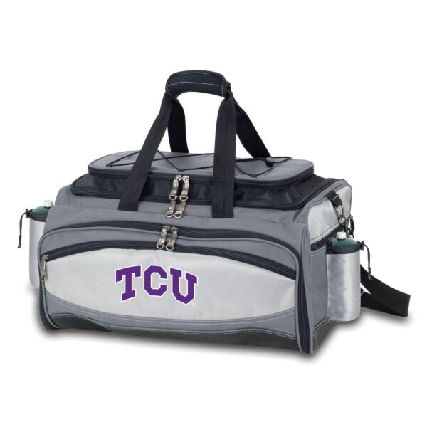 Picnic Time TCU Horned Frogs Vulcan Portable Propane Grill and Cooler Tote