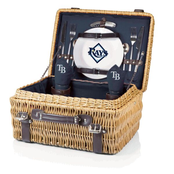 Picnic Time Tampa Bay Rays Champion Willow Picnic Basket with Service for 2