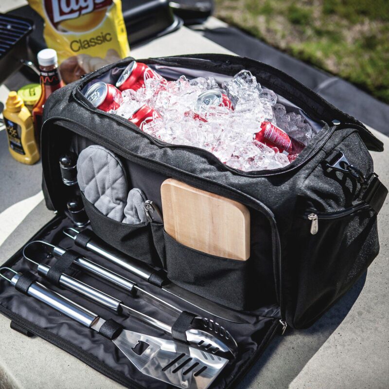Picnic Time West Virginia Mountaineers BBQ Grill Set and Cooler - Image 6