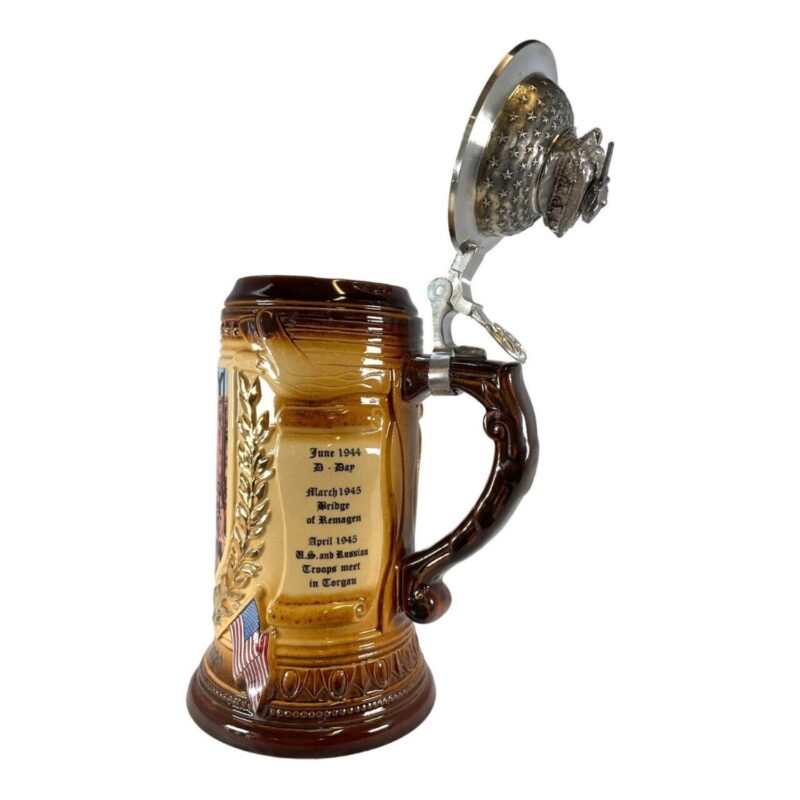 Pinnacle Peak Trading Ve Day World War Ii 75th Anniversary Le German Stoneware Beer Stein .75l - Image 4