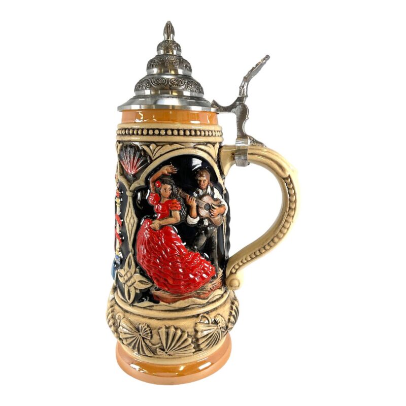 Pinnacle Peak Trading Spain Coat Of Arms Spanish Matador And Dancers Le German Beer Stein .5 L - Image 3