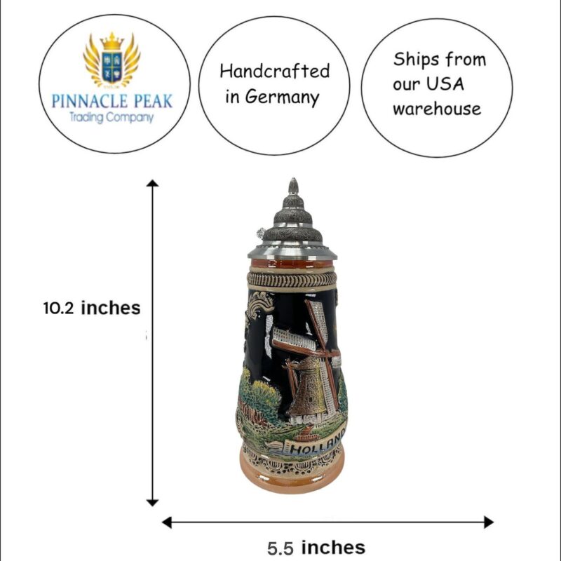 Pinnacle Peak Trading Holland Dutch Windmill German Beer Stein .5l Made In Germany - Image 3