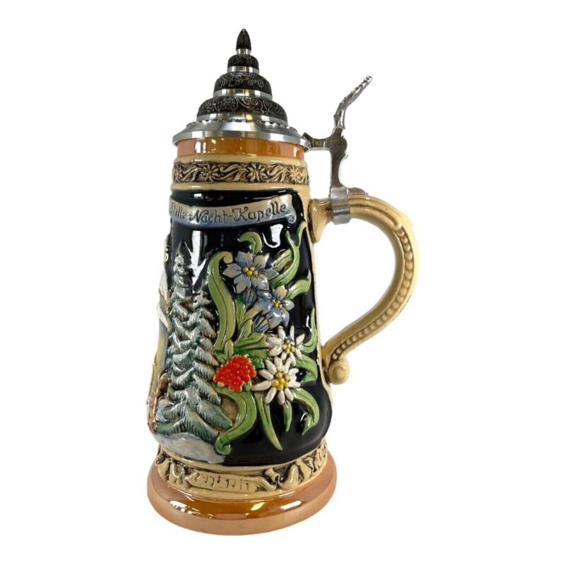 Pinnacle Peak Trading Silent Night Chapel Le German Stoneware Christmas Beer Stein .5 L - Image 4