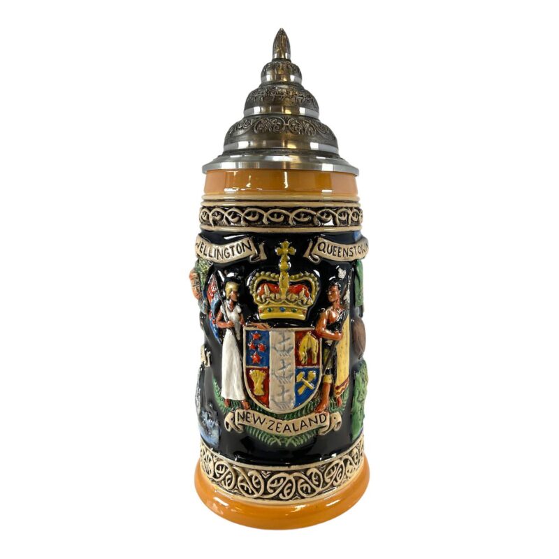 Pinnacle Peak Trading New Zealand Coat Of Arms And Landmarks Le German Beer Stein .5 L By King Werks - Image 2