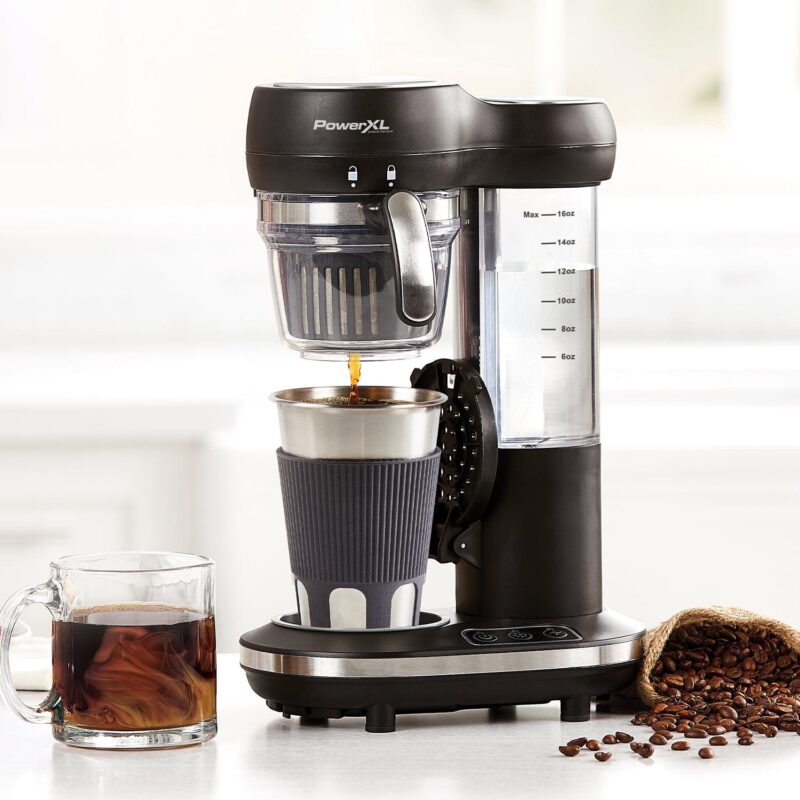 PowerXL Grind and Go Plus Coffee Maker, Automatic Single-Serve Coffee Machine with 16-Oz - Image 2