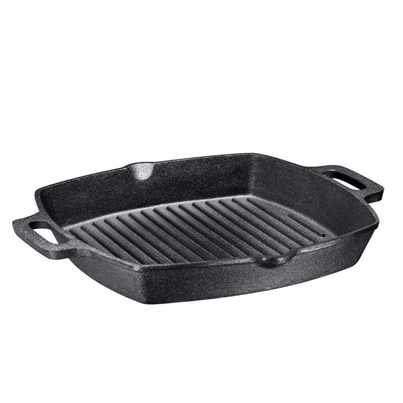 Pre-seasoned Cast Iron Skillet With Dual Handles For Grill, Deep Frying, And Oven Cooking - Image 7