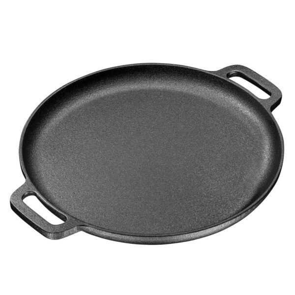 Pre-seasoned Cast Iron Skillet With Dual Handles For Grill, Deep Frying, And Oven Cooking