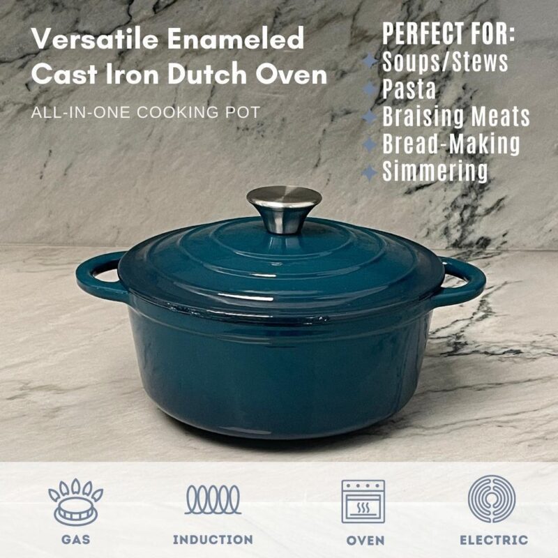 Premium Enameled Cast Iron Dutch Oven - Image 4
