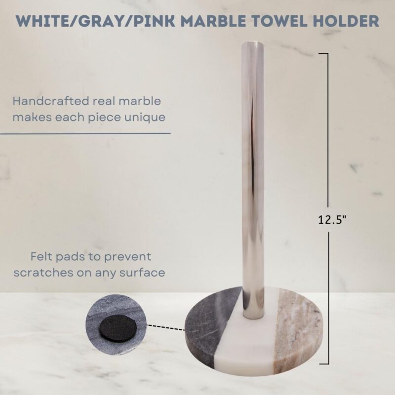 Premium Kitchen Countertop Marble Paper Towel Holder - Image 3