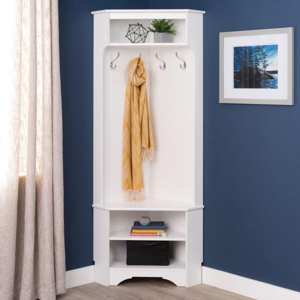 Prepac Entryway Hall Tree Storage Cabinet