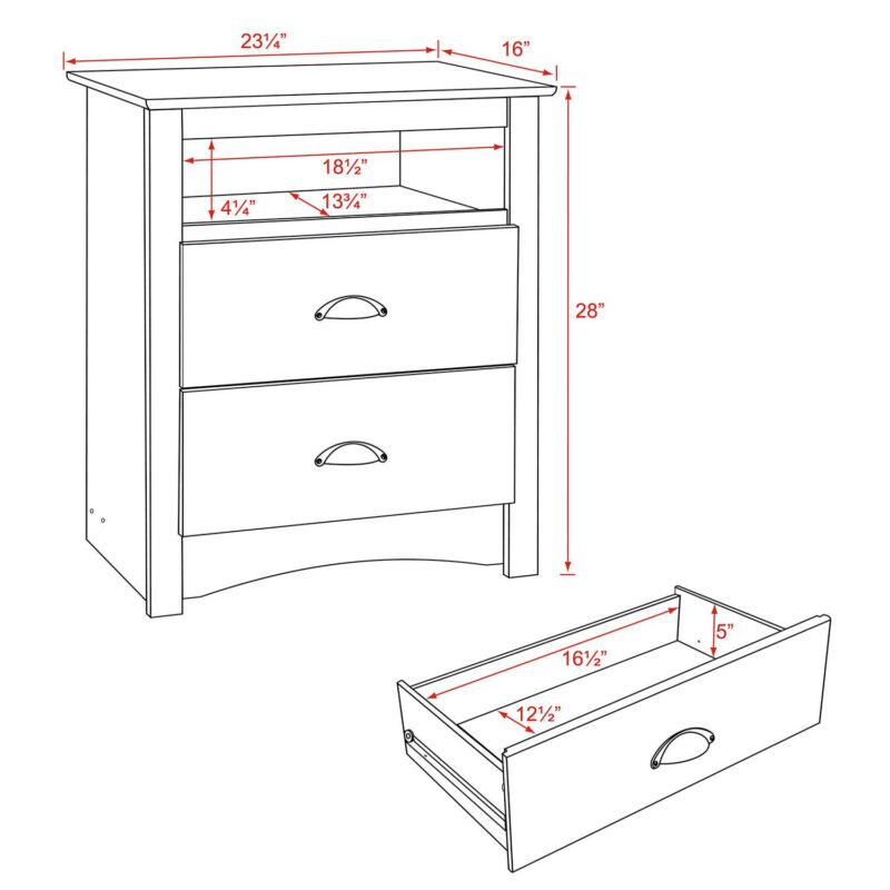 Prepac Salt Spring Tall Nightstand - Image 5