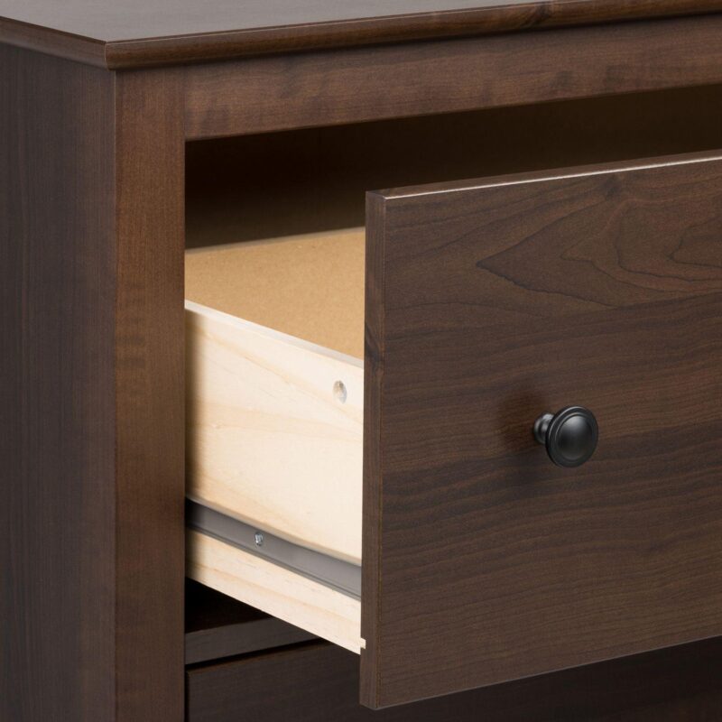 Prepac Yaletown 2-Drawer Tall Espresso Nightstand - Image 2