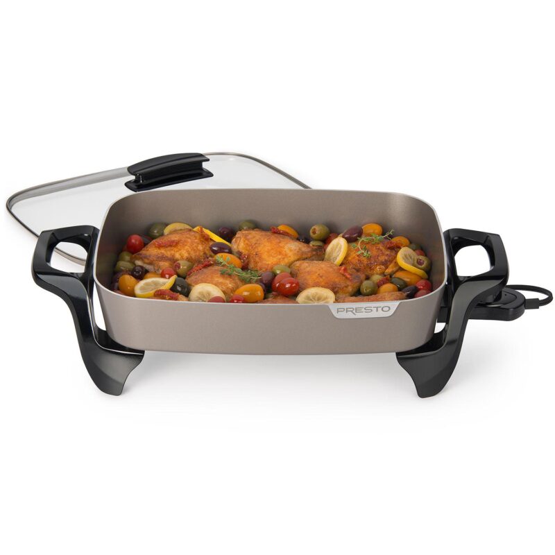 Presto 16-in. Ceramic Electric Skillet with Glass Cover - Image 2