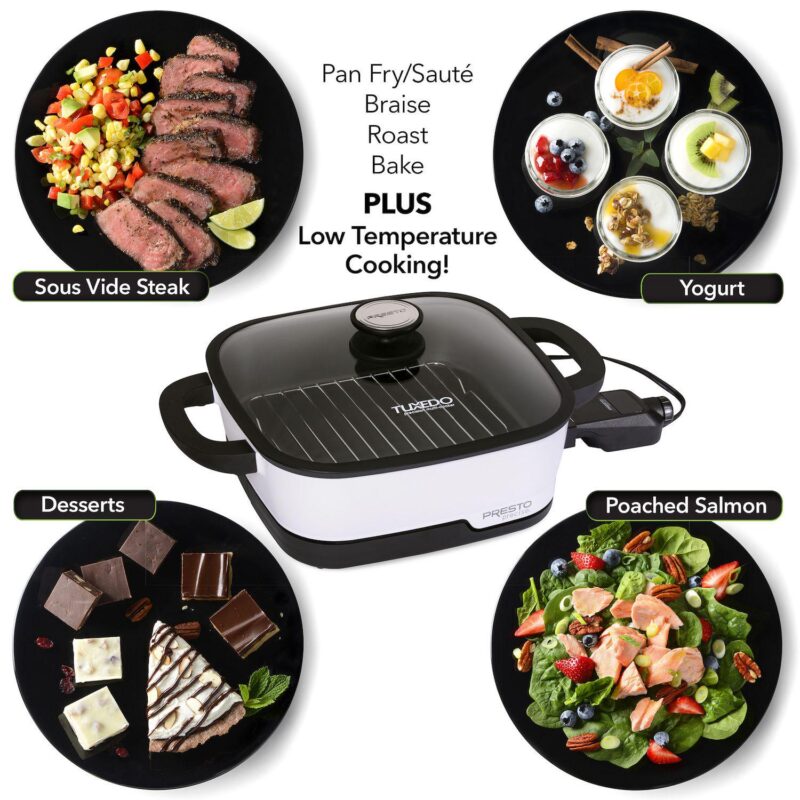 Presto Precise 12-in. Tuxedo Digital Precision Skillet Multi-Cooker - Image 5