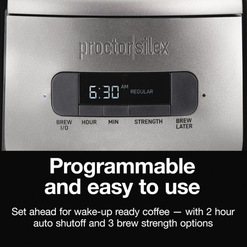 Proctor Silex FrontFill 12-Cup Programmable Coffee Maker - Image 6
