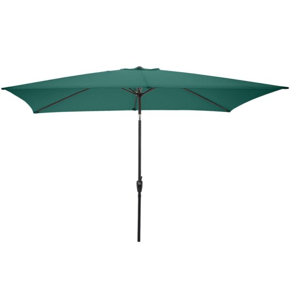 Pure Garden 10-ft. Rectangular Easy Crank Outdoor Patio Umbrella