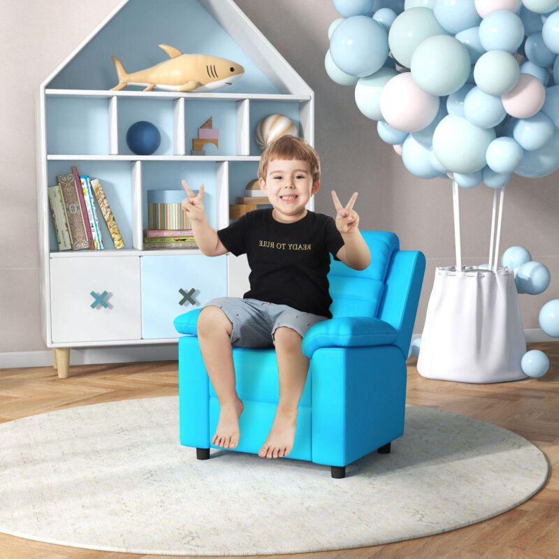 Qaba Kids Recliner Chair With Armrest, Footrest, Headrest - Image 3