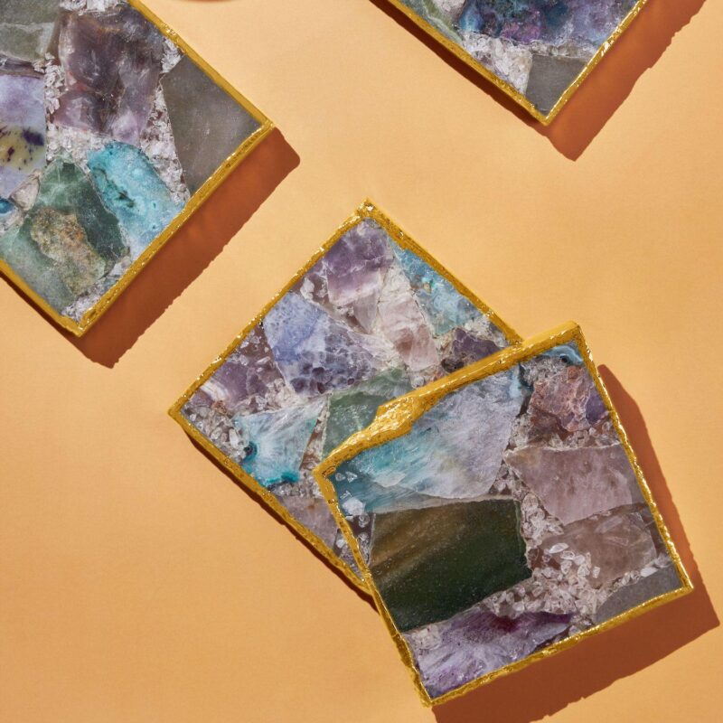 Radiance Composite Agate Coasters, Set of 4 - Image 2